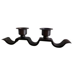 Charles Piguet 1950's candle holder in cast iron - Ipso Facto