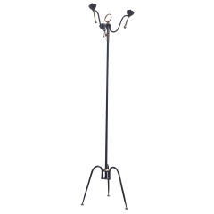 1960's French tripod floor lamp in the style of Jacques Adnet - Ipso Facto