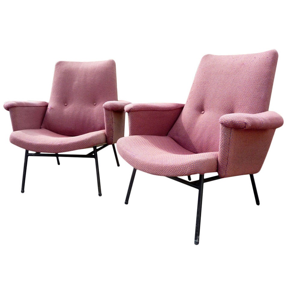 Pair of SK660 Pierre Guariche for Steiner Chairs, France, 1953