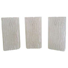 three textured glass 1950
s sconces in the style of Fontana Arte - Ipso Facto