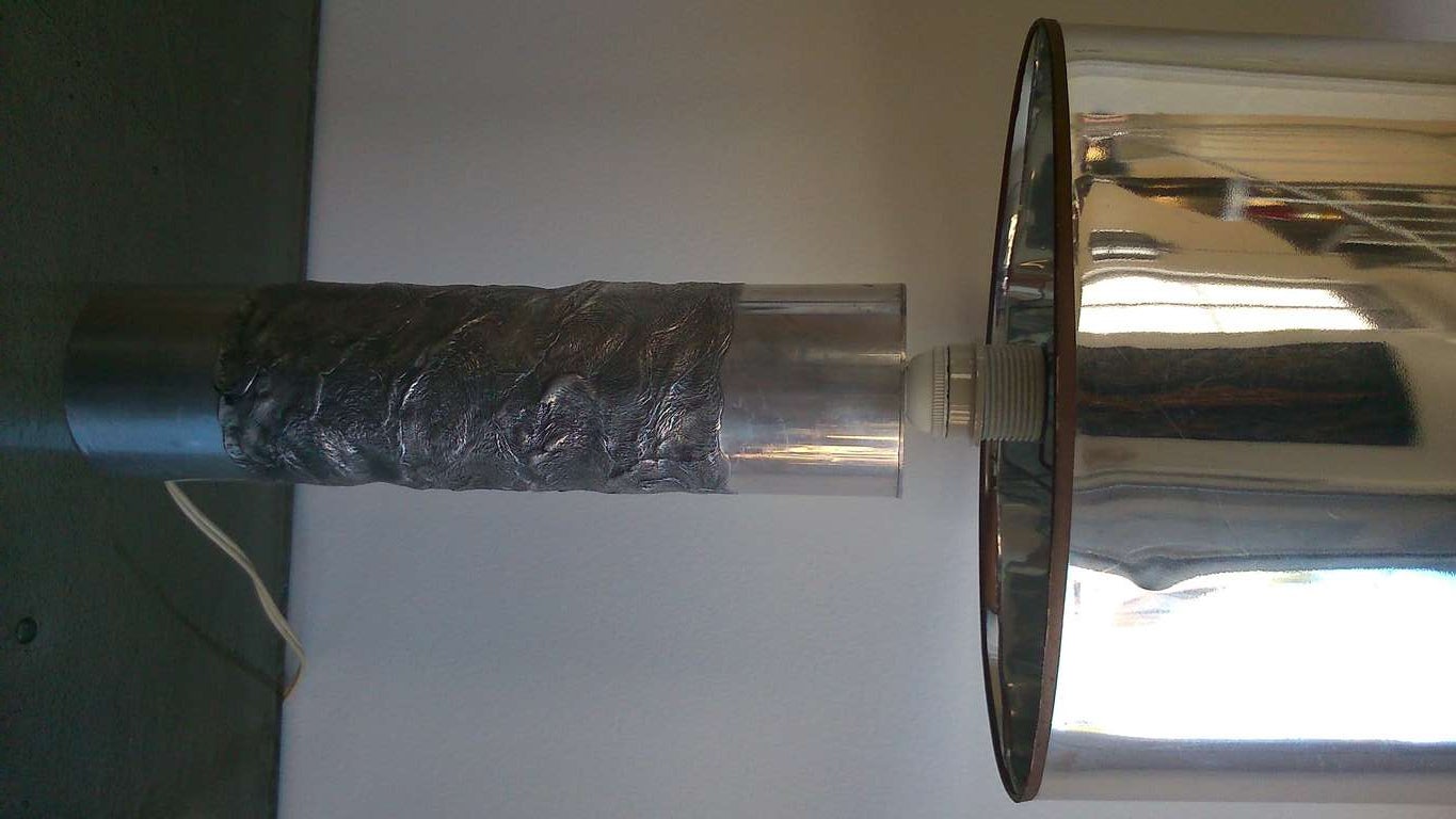 Rare Brutalist 1970 Raw Steel Table Lamp - Ipso Facto 4