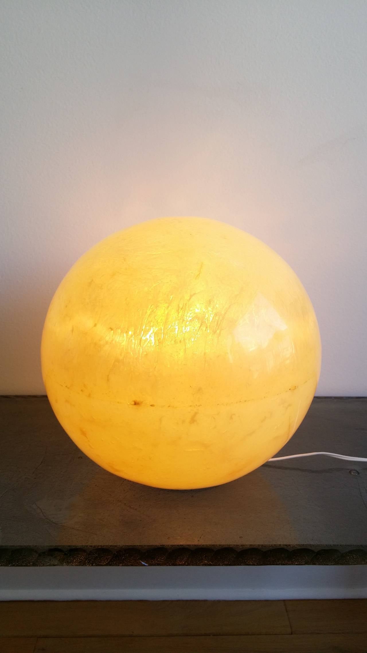French Resin Lamp in the Style of Fouquieres, France, 1970s - Ipso Facto
