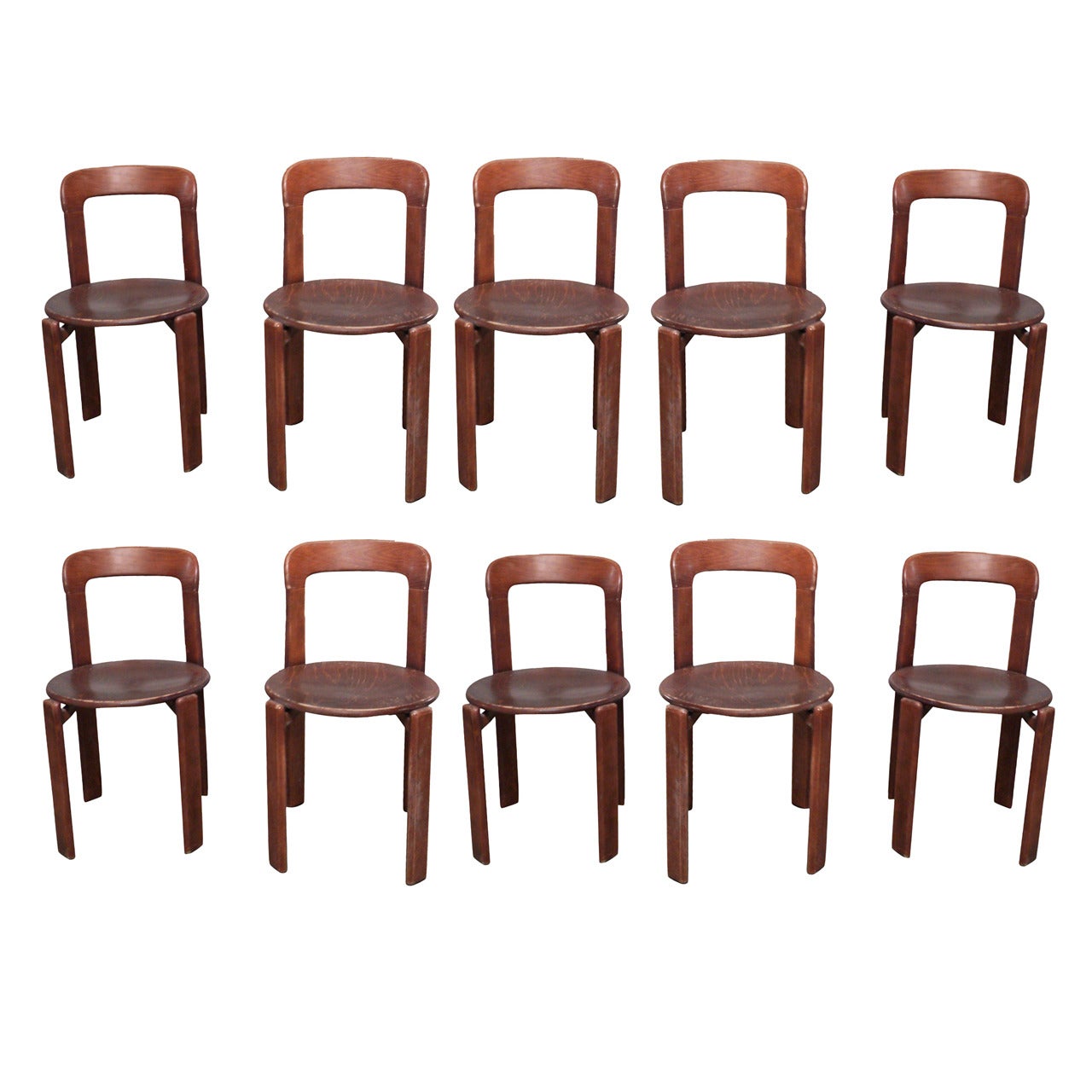 Set of 10 Bruno Rey 1970s Chairs - Switzerland early 1970's - Ipso Facto