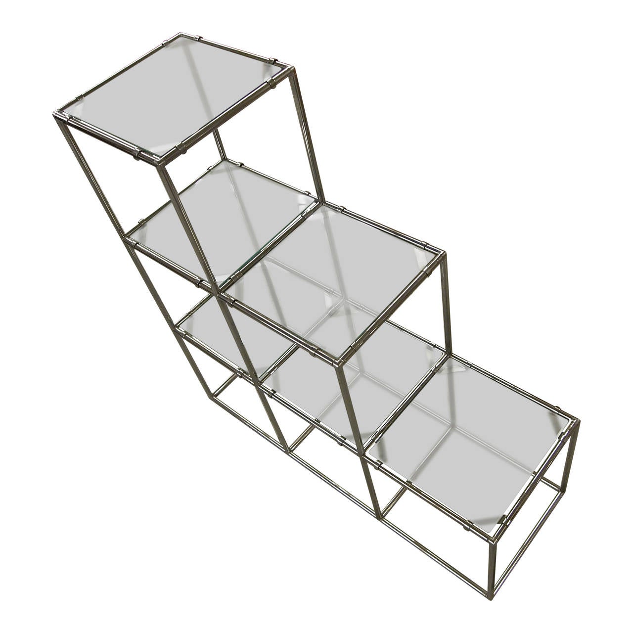 Chrome chrome bookshelf by John Siccardi - 1970's - Ipso Facto