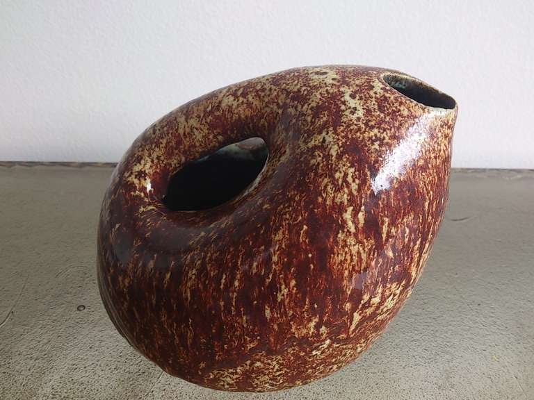Accolay Clay Pitcher - France 1960's In Good Condition In New York, NY