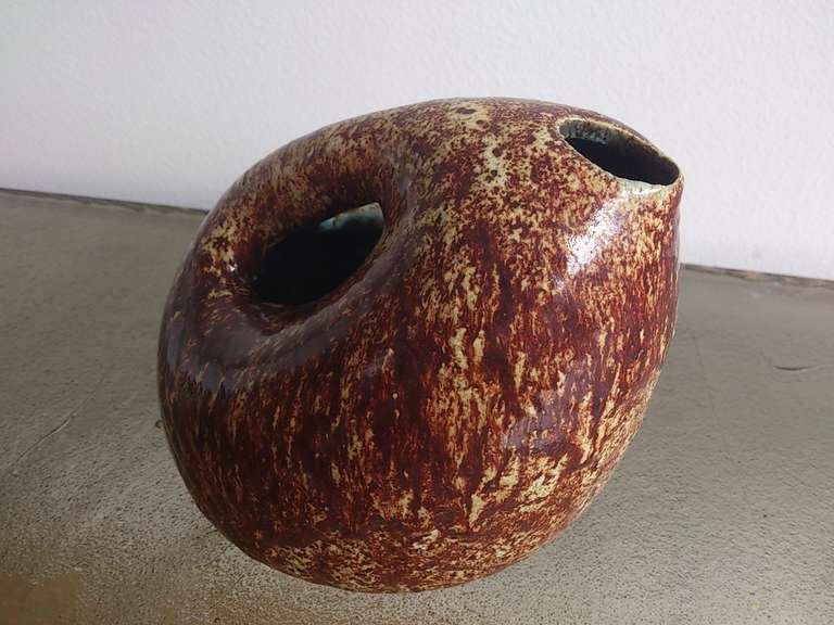 Accolay Clay Pitcher - France 1960's 2
