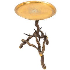 Antique Hunting Trophy Candle Stand