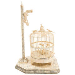 Antique Ivory Chinese Birdcage