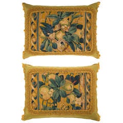 Pair of 18th Century Flemish Tapestry Pillows