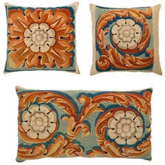 French Tapestry Fragments Made into Pillows