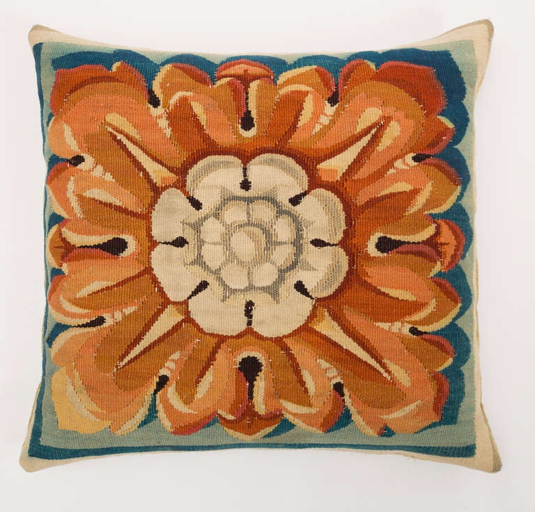 19th Century French Tapestry Fragments Made into Pillows