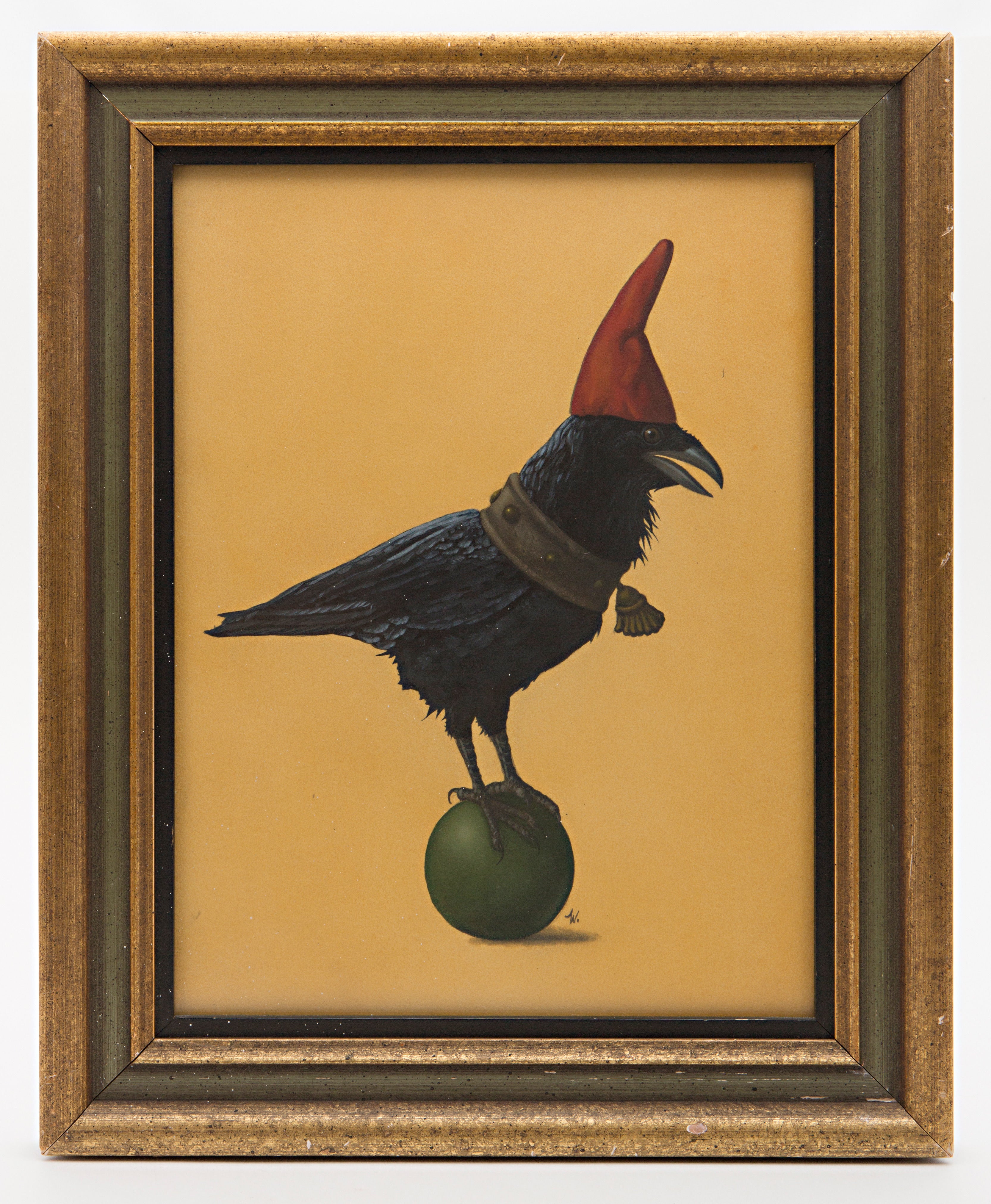 Werner Wildner Black Bird Oil Painting