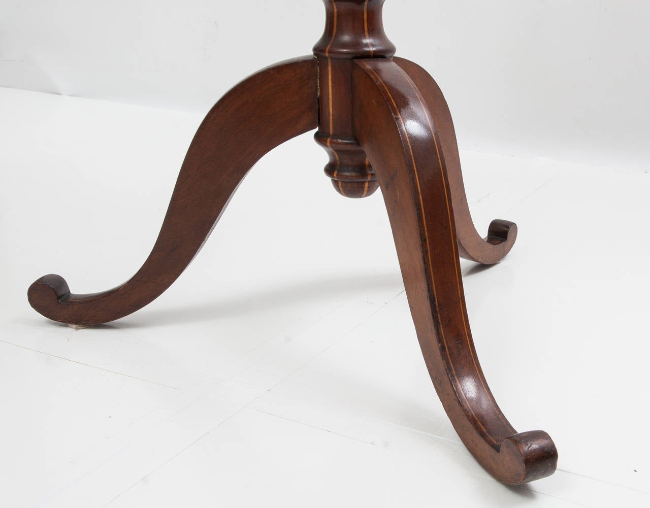 Wood English Antique Rectangular Top Candlestand Table For Sale