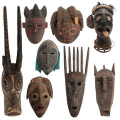 Collection of 8 African Masks