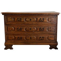 Italian Antique Carved Chest of Drawers