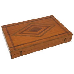 Continental Antique Inlaid Backgammon Case