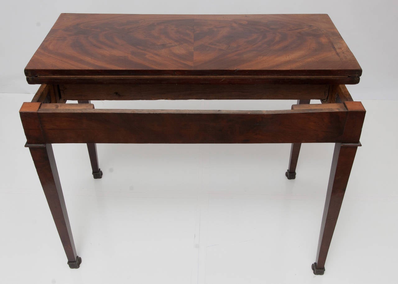 19th Century English Antique Mahogany Game Table For Sale