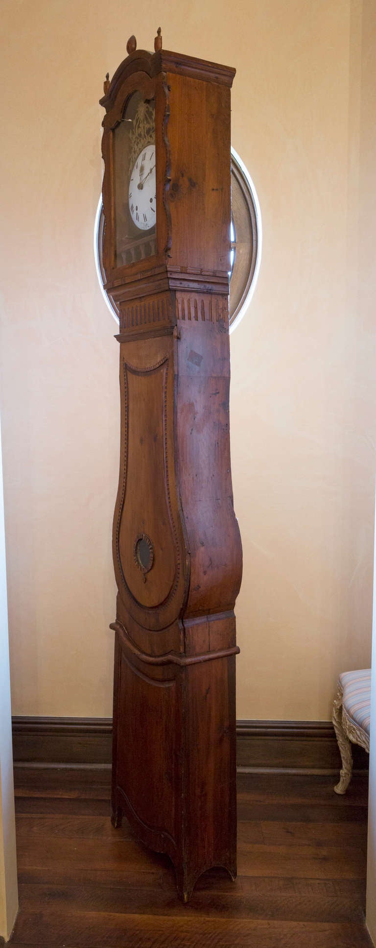 Wood 19th Century French Tall Case Clock