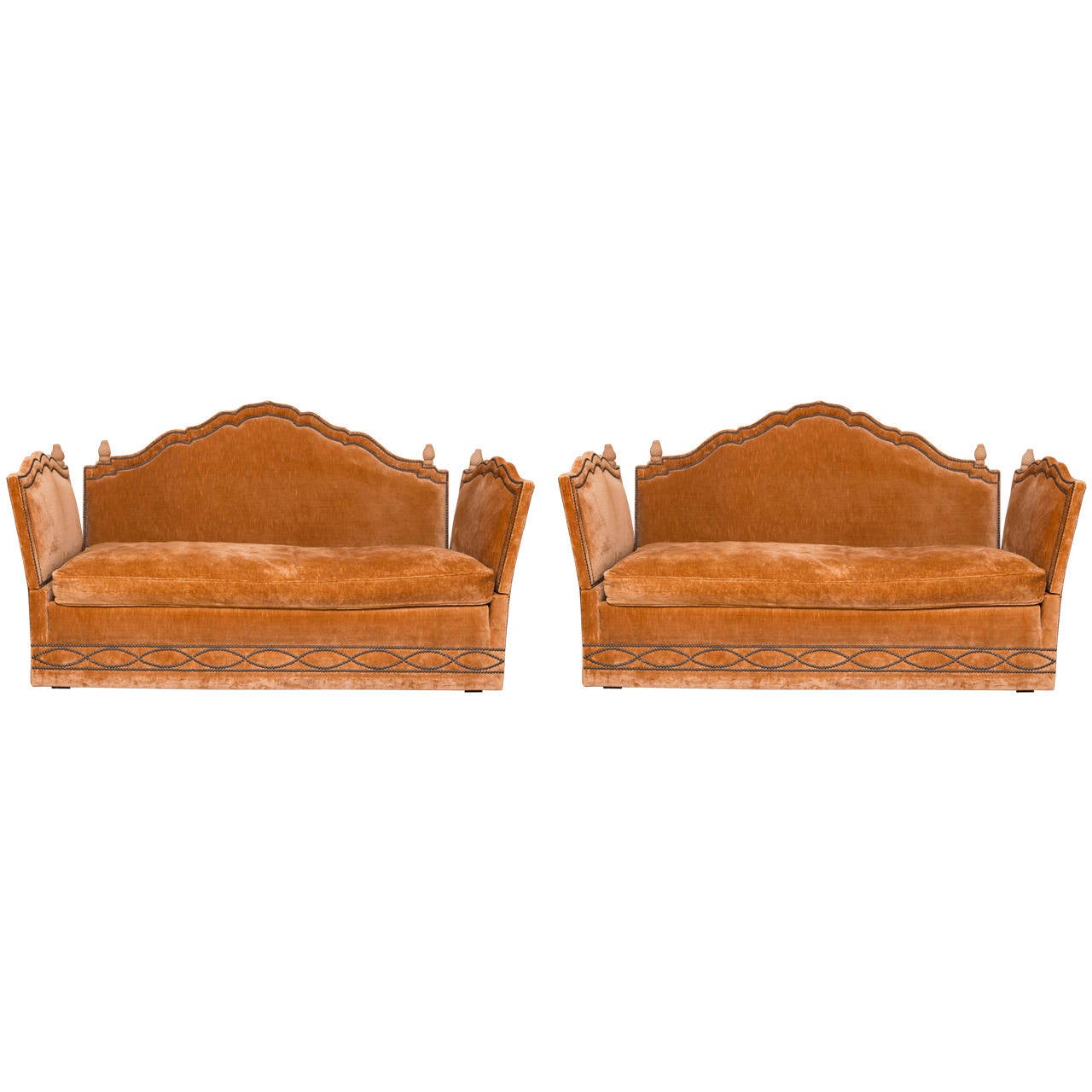 Pair of Vintage Knoll Sofas by Baker Furniture Company at 1stdibs