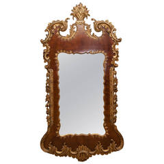 Antique George III Mahogany and Giltwood Mirror 7