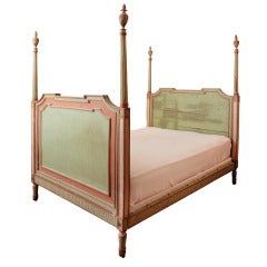 Louis XVI Painted Wood Queen-Size Bed