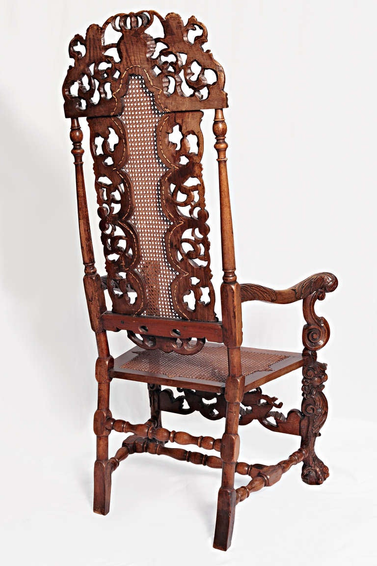 British James II Walnut Chair