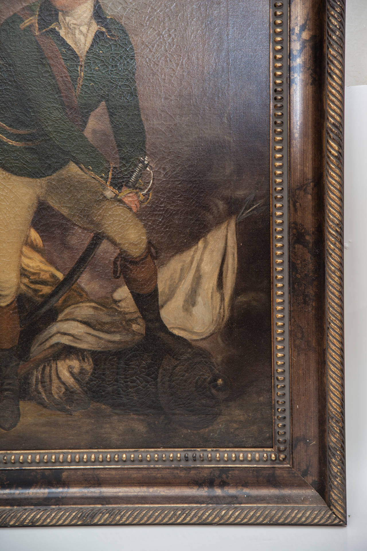 18th Century Portrait of an Officer Painting with Frame