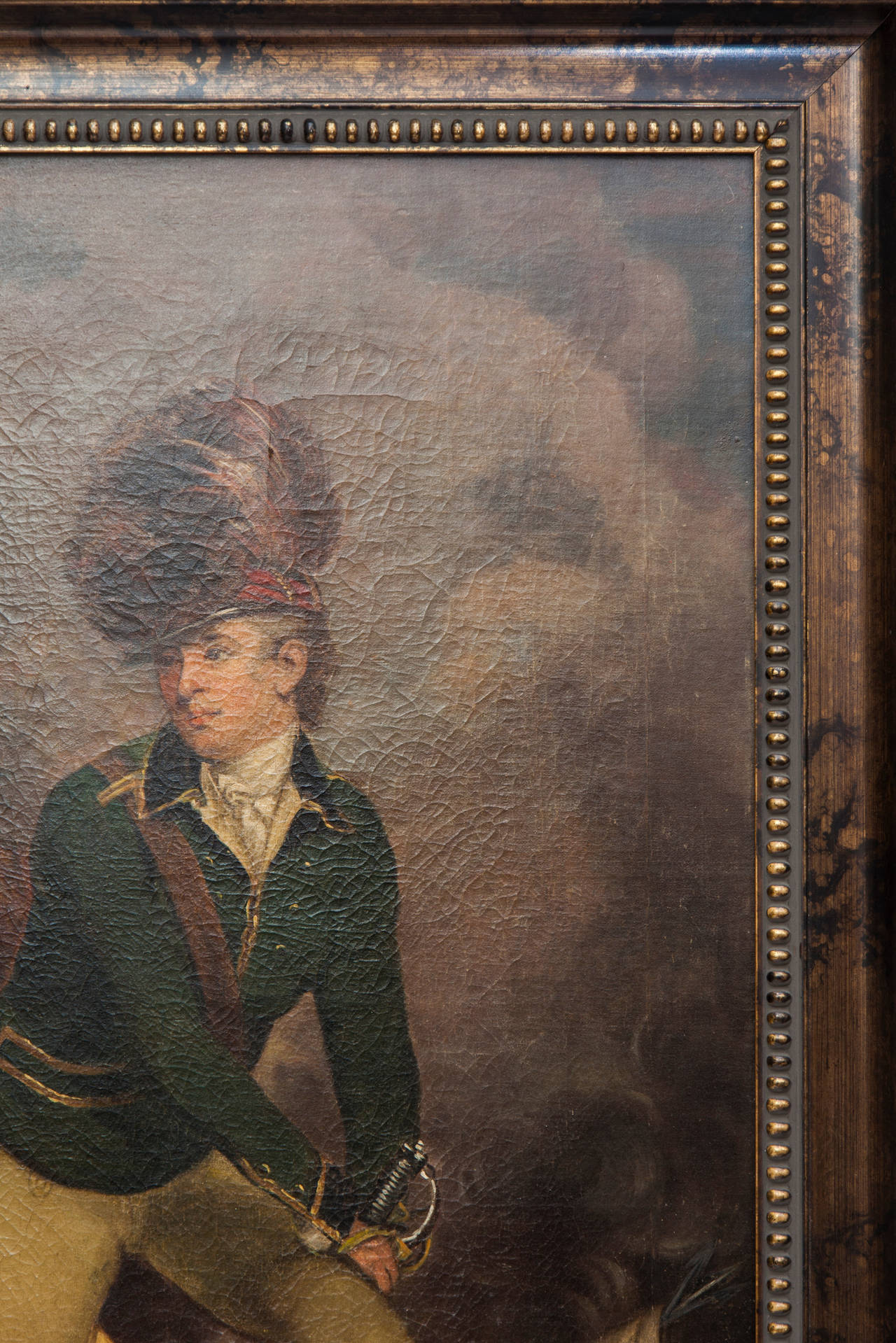 Portrait of an Officer Painting with Frame In Excellent Condition In Nashville, TN
