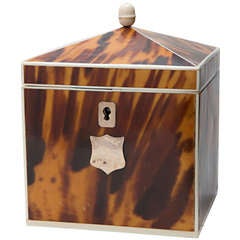 Tortoise Shell Tea Caddy