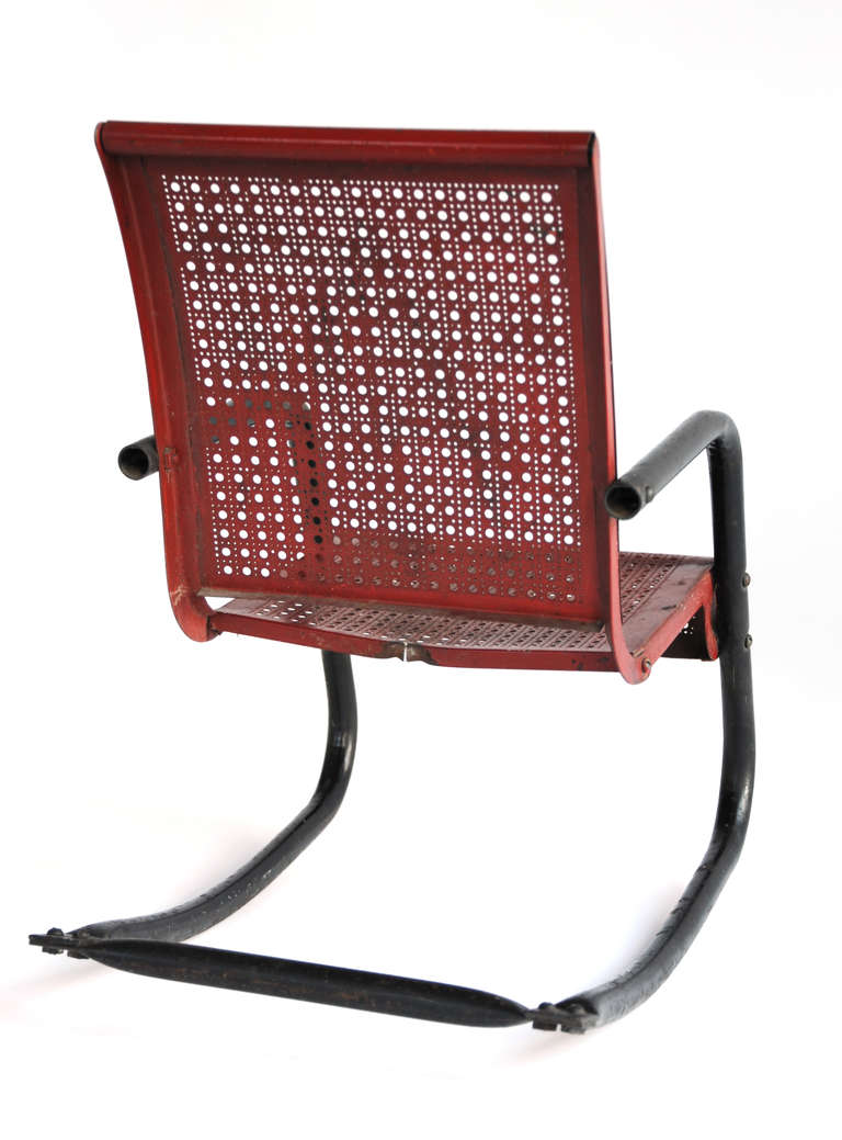 metal rocking chair vintage