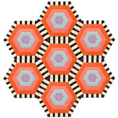 Kinder GROUND Honeycomb Swizzle Rug in 100% New Zealand Wool 4