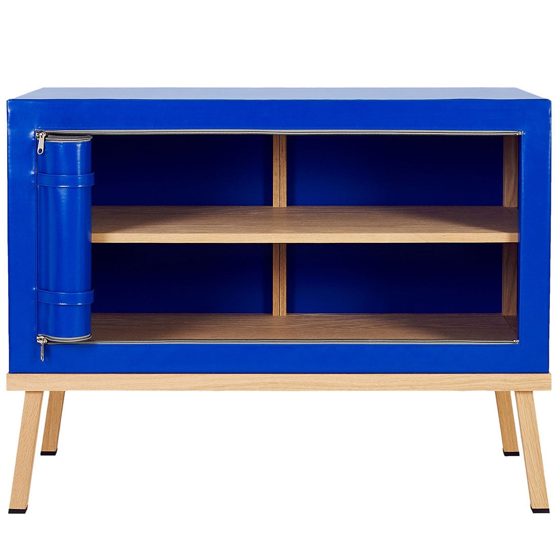 Visser and Meijwaard Truecolors Dresser or Credenza, Blue PVC Cloth with Zipper For Sale