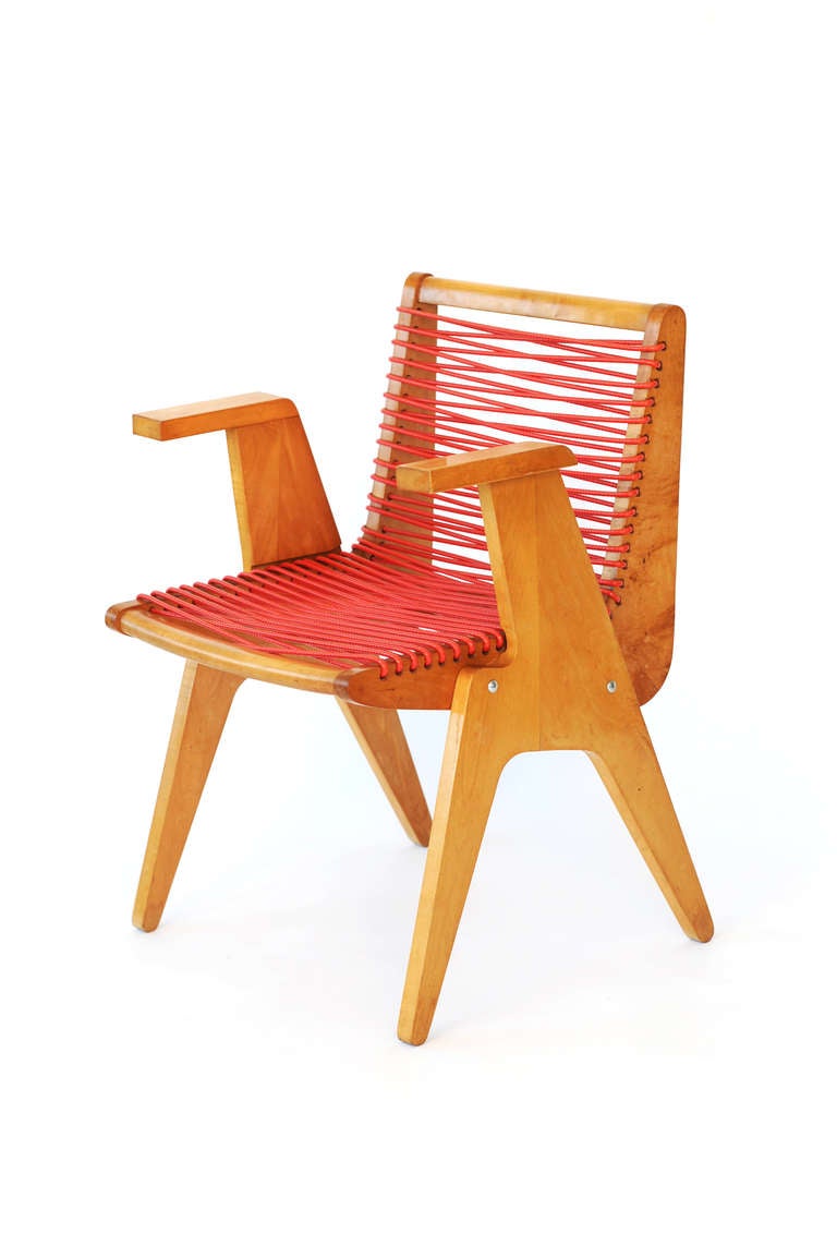 Rope Chair, Attributed to Klaus Grabe at 1stdibs