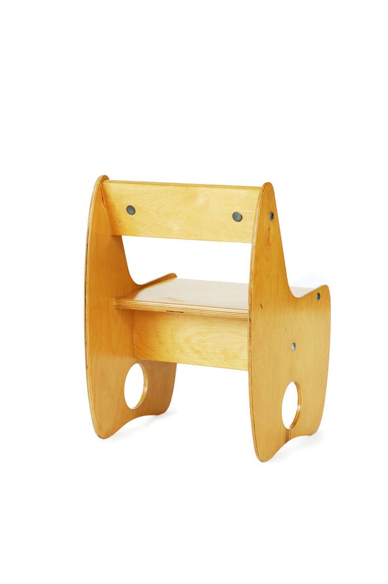 Plywood USSR Child's Desk Set