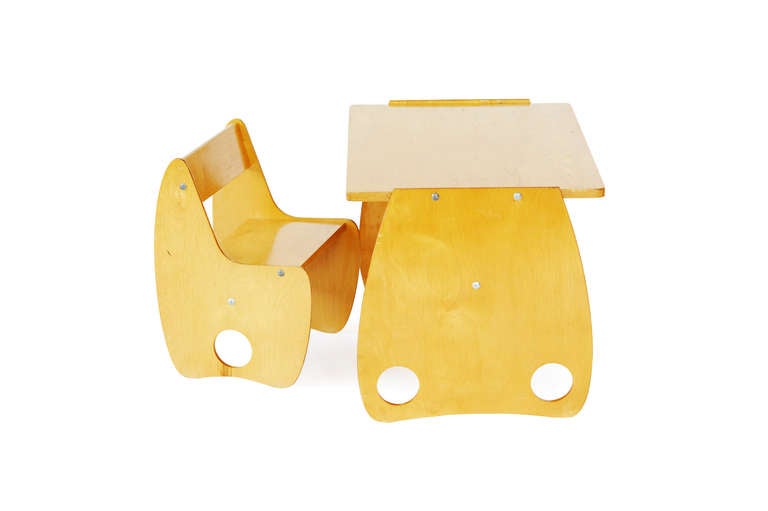 Children's Plywood Desk Set
Designed by: Albrecht Lange and Hans Mitzlaff

From the former USSR