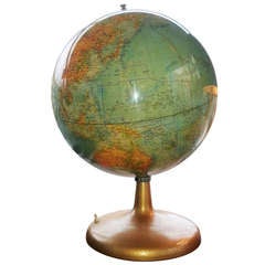 1960s Illuminated Globe