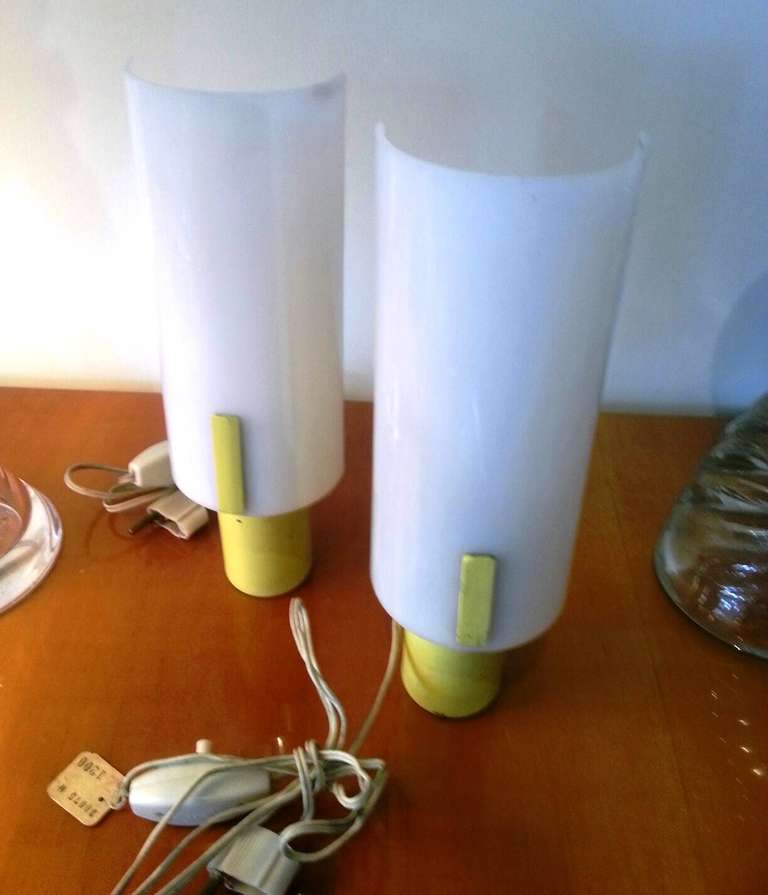 1950's - Stilux - Rare Pair of Small Table Lamps