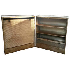 1940's Pair of industrial rooltop cabinet