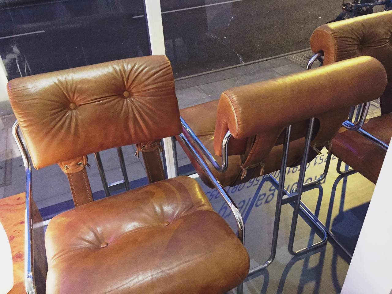 1970s Pair Of Tucroma Chairs with Original Leather In Excellent Condition In London, GB