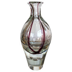 Vintage 1960s Rare Sommerso Vase by Formia Murano