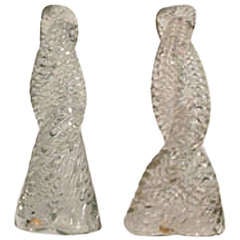 1930's Vetro Diamante- Venini- Glass Ornaments / Obelisks