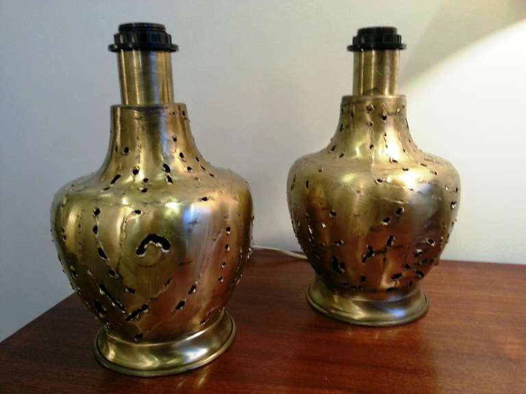 1960's Pair of Table Lamps Bases
