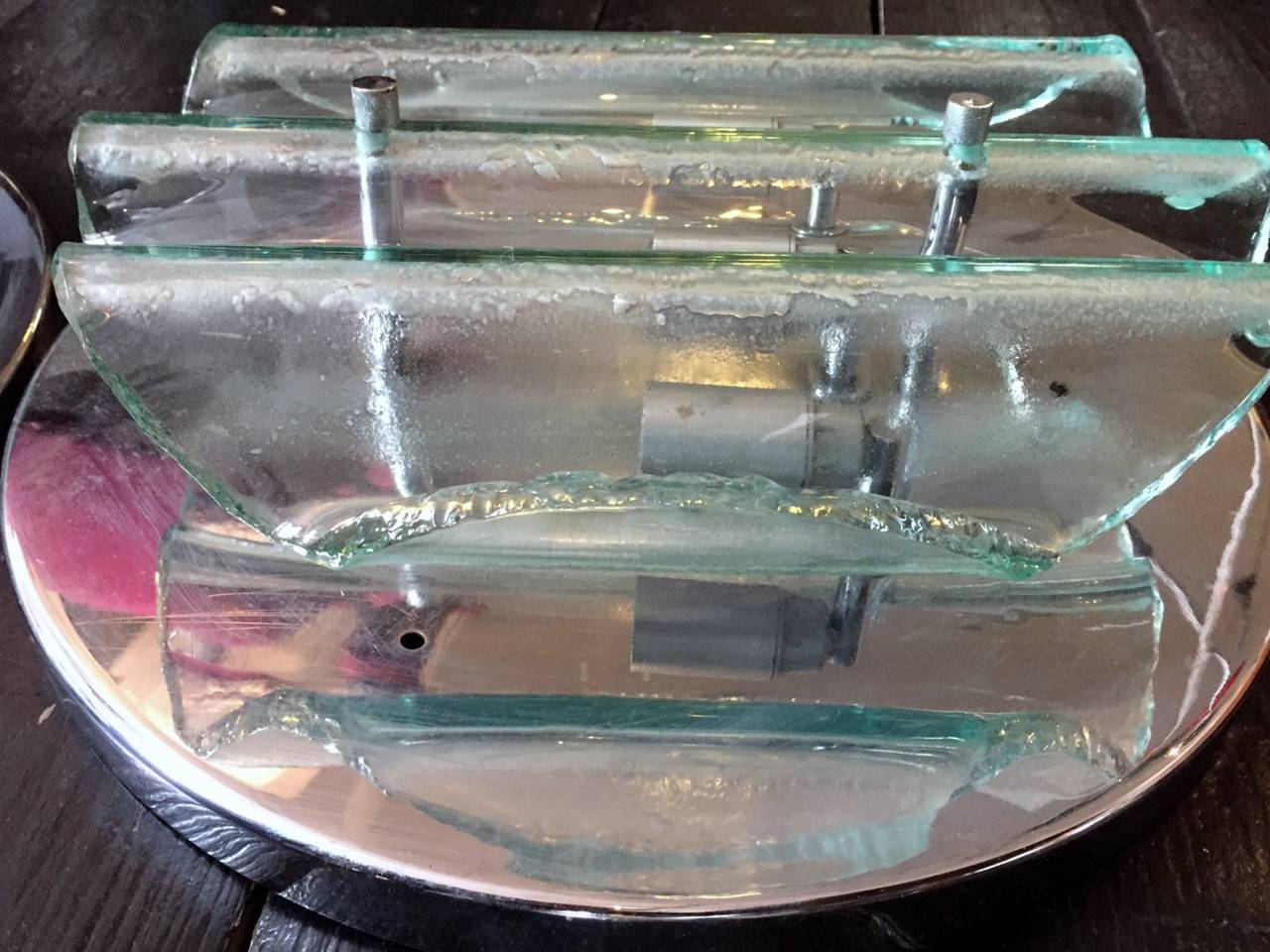 1970s Large Round Wall Lights For Sale at 1stdibs