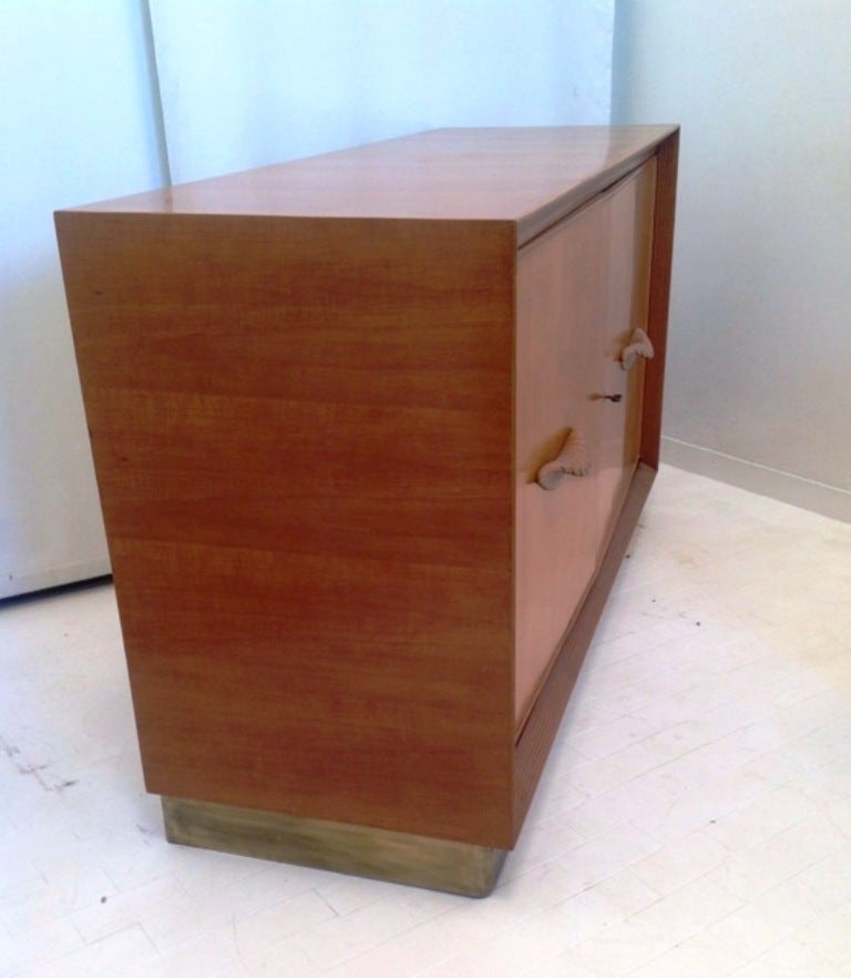 Italian 1940s Chest of Drawers and Bedside Tables in the Style of Atelier Borsani For Sale