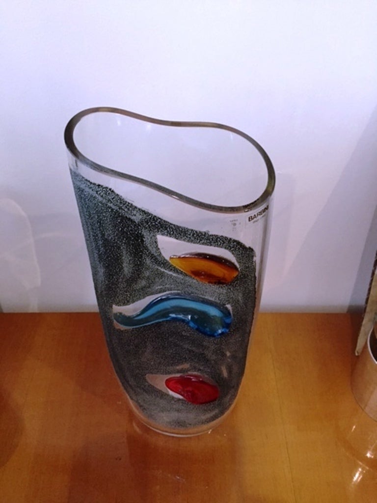 1980s Murano Glass Barbini Vase In Excellent Condition For Sale In London, GB