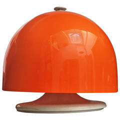 1970s Orange Guzzini Table Lamp