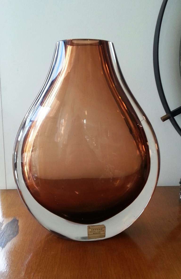 1950's Flavio Poli Sommerso Vase for Seguso Vase