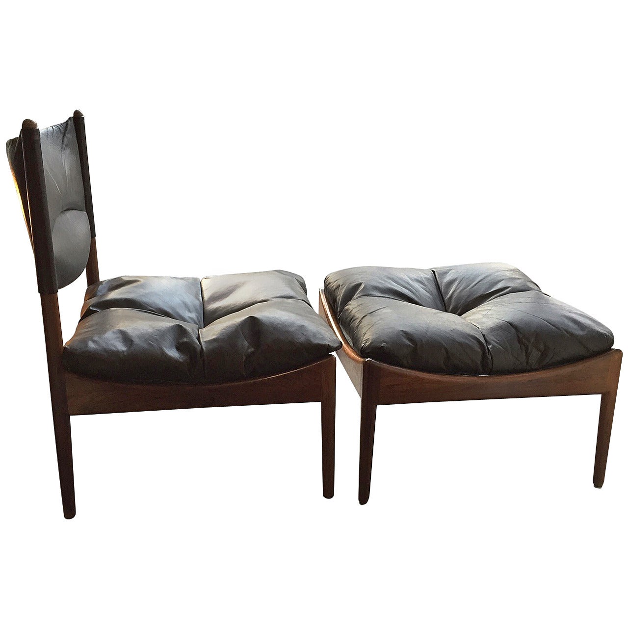 1960s Modus Chair and Ottoman by Kristian Solmer Vedel For Sale