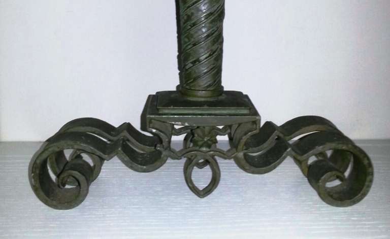 1930's Wrought Iron Candelabra In Excellent Condition For Sale In London, GB