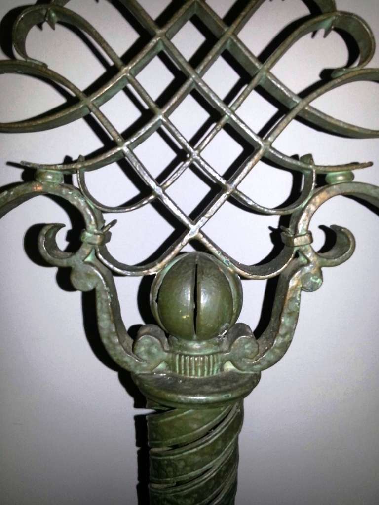 Mid-20th Century 1930's Wrought Iron Candelabra For Sale